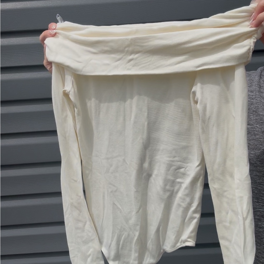 Cream Long Sleeve Top